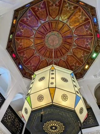 Intricate zellij tilework