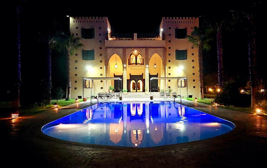 Lush gardens of Atfel Kasbah